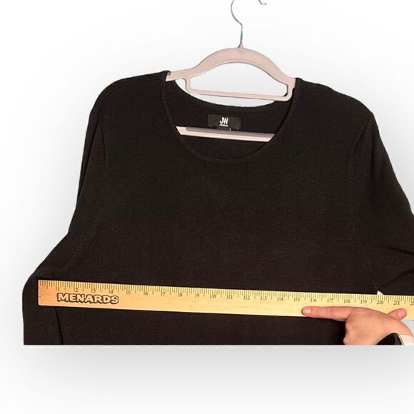 Jason Wu black sweater dress sequin sleeve cuffs women's size xl acrylic/nylon/s - Picture 7 of 9